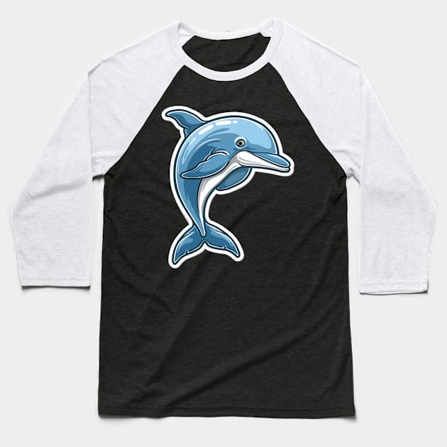 dolphin Baseball T-Shirt by Mary_Momerwids